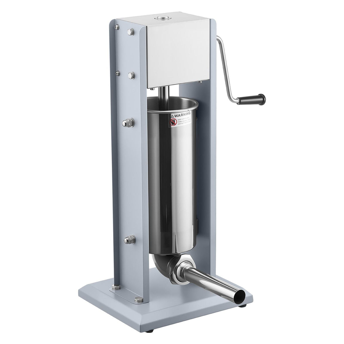 Manual Sausage Stuffer, 11 LBS / 5 L Vertical Meat Stuffer, Heavy Duty Sausage Casing Meat Stuffing Machine, Dual-Speed Stainless Steel Filler with 5 Filling Tubes, for Commercial and Home Use