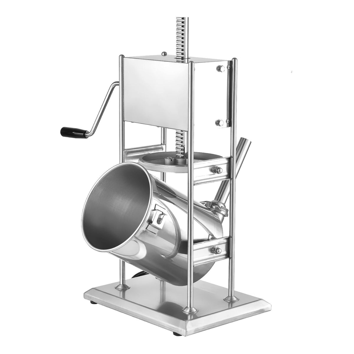 Manual Sausage Stuffer, 22 LBS / 10 L Vertical Meat Stuffer, Dual-Speed Sausage Casing Meat Filling Machine, Stainless Steel Heavy Duty Filler with 5 Stuffing Tubes, for Commercial & Home Use