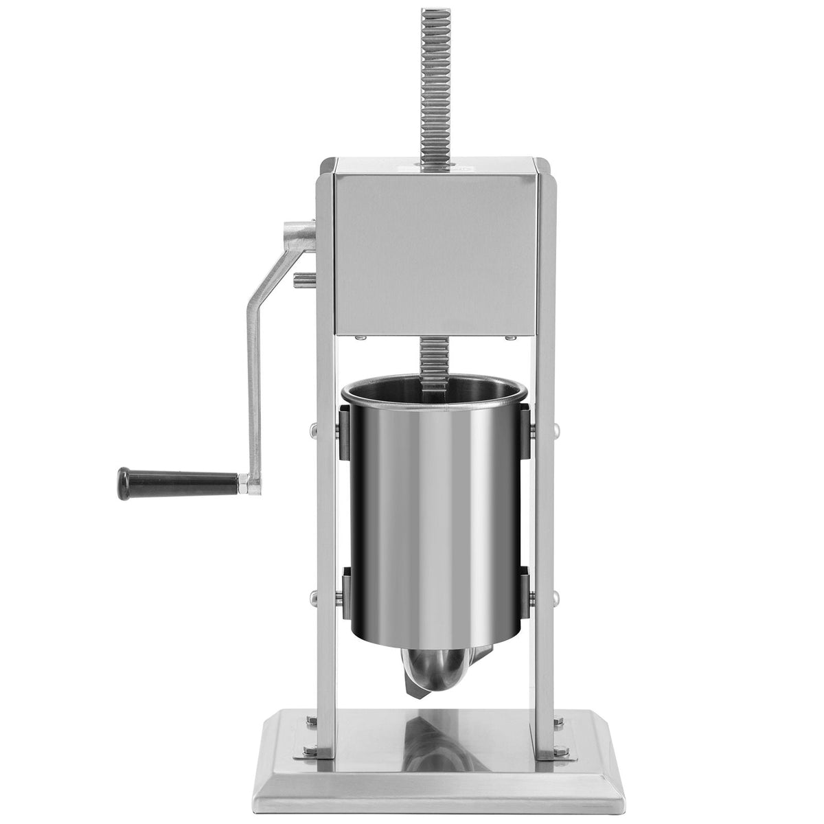 Manual Sausage Stuffer, 5LBS/3L Capacity, Two Speed 304 Stainless Steel Vertical Sausage Stuffer, Sausage Filling Machine with 4 Stuffing Tubes, Suction Base for Household or Commercial Use
