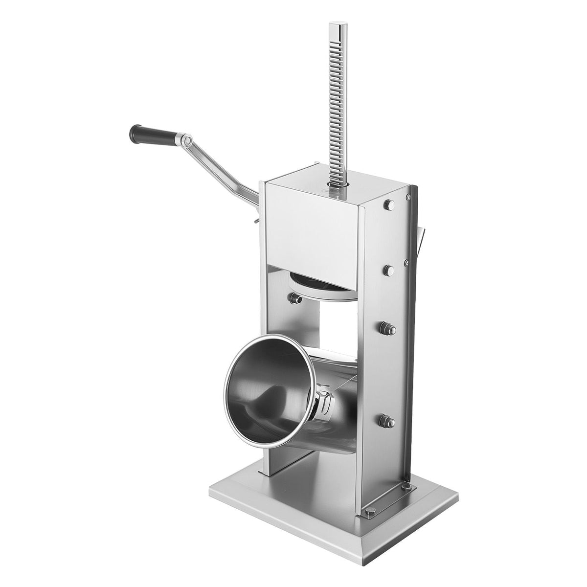 Manual Sausage Stuffer, 7 LBS / 3 L Vertical Meat Stuffer, Heavy Duty Sausage Casing Meat Stuffing Machine, Dual-Speed Stainless Steel Filler with 5 Filling Tubes, for Commercial and Home Use
