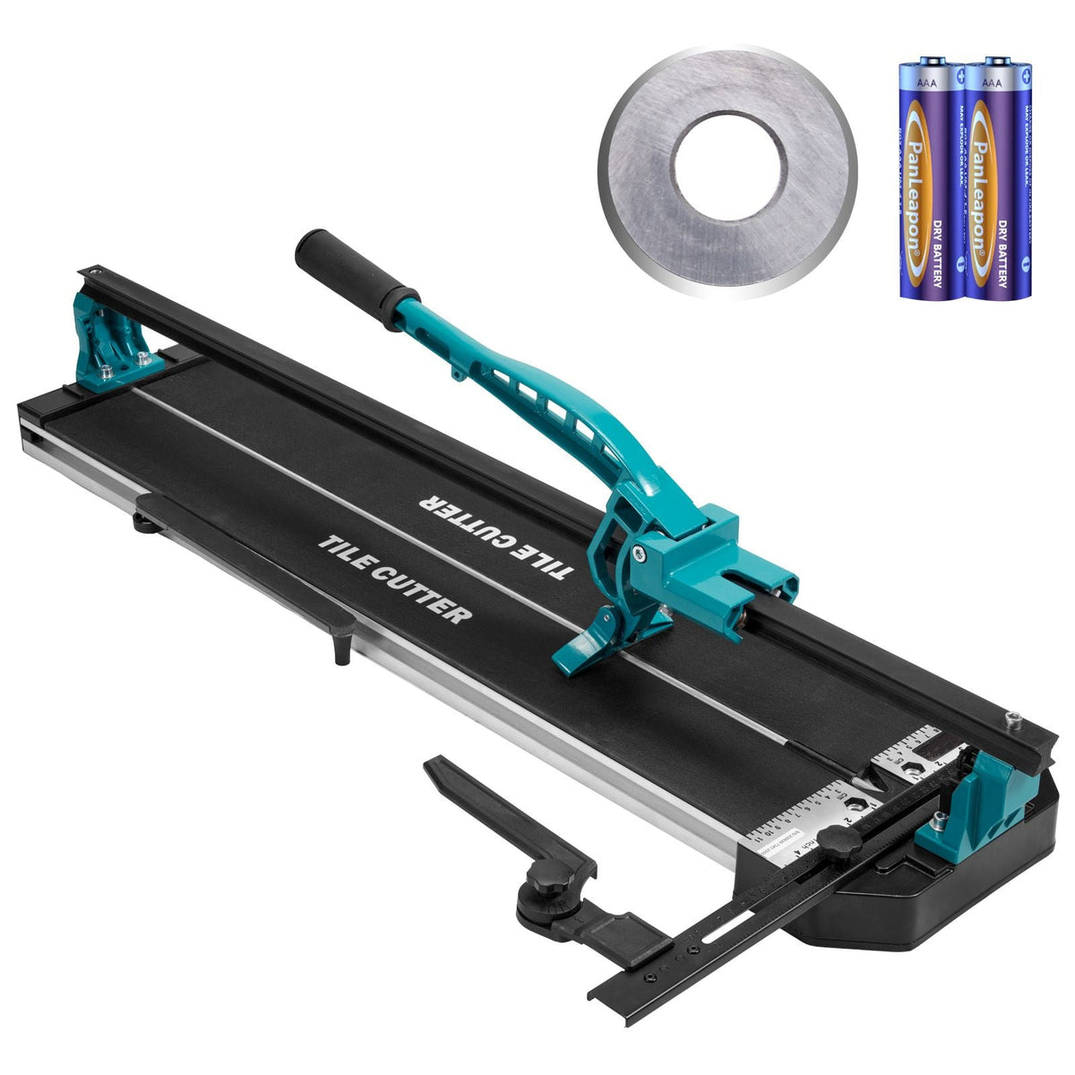 Manual Tile Cutter, 40 inch, Porcelain Ceramic Tile Cutter with Tungsten Carbide Cutting Wheel, Infrared Positioning, Anti-Skid Feet, Durable Rails for professional installers or beginners