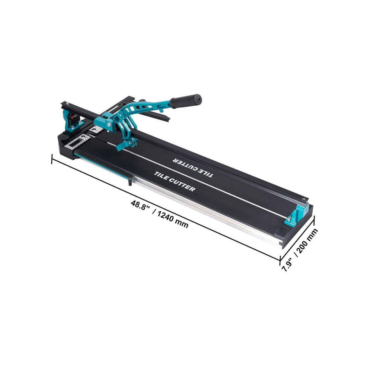 Manual Tile Cutter, 40 inch, Porcelain Ceramic Tile Cutter with Tungsten Carbide Cutting Wheel, Infrared Positioning, Anti-Skid Feet, Durable Rails for professional installers or beginners