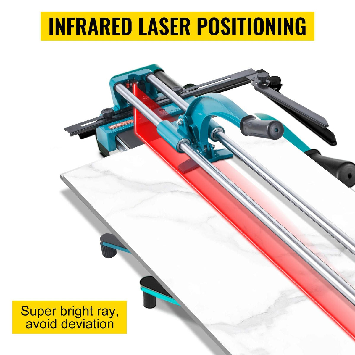 Manual Tile Cutter 48"/1200mm Cutting Machine w/ Laser Guide for Ceramic