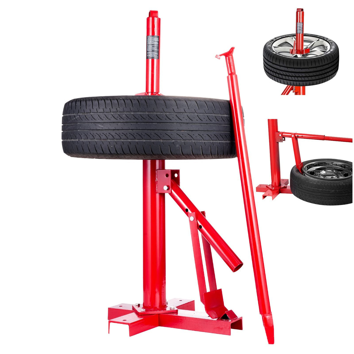 Manual Tire Changer, Portable Hand Bead Breaker Mounting Tool for 203 - 406 mm Tires, Compatible with Car Truck Trailer, Tire Mounting Machine for Home Garage Small Auto Shop