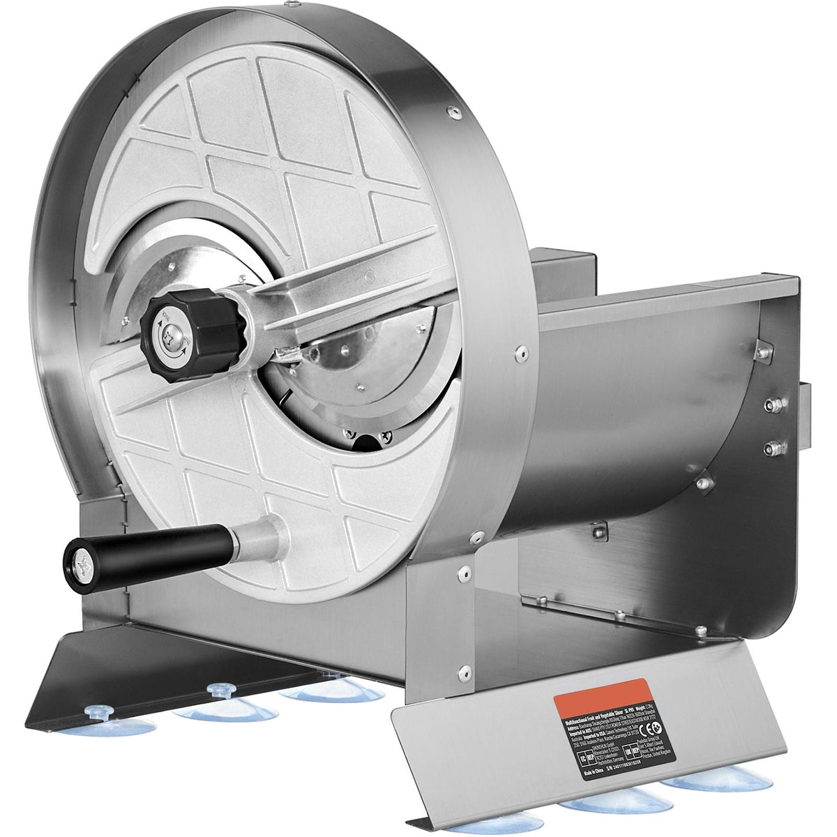 Manual Vegetable Fruit Slicer, 0-0.5"/0-12mm Thickness Adjustable Commercial Slicer Machine, Stainless Steel Food Cutter Slicing Machine with 2 Spare Blades, for Potato, Cucumber, Lemon, Tomato