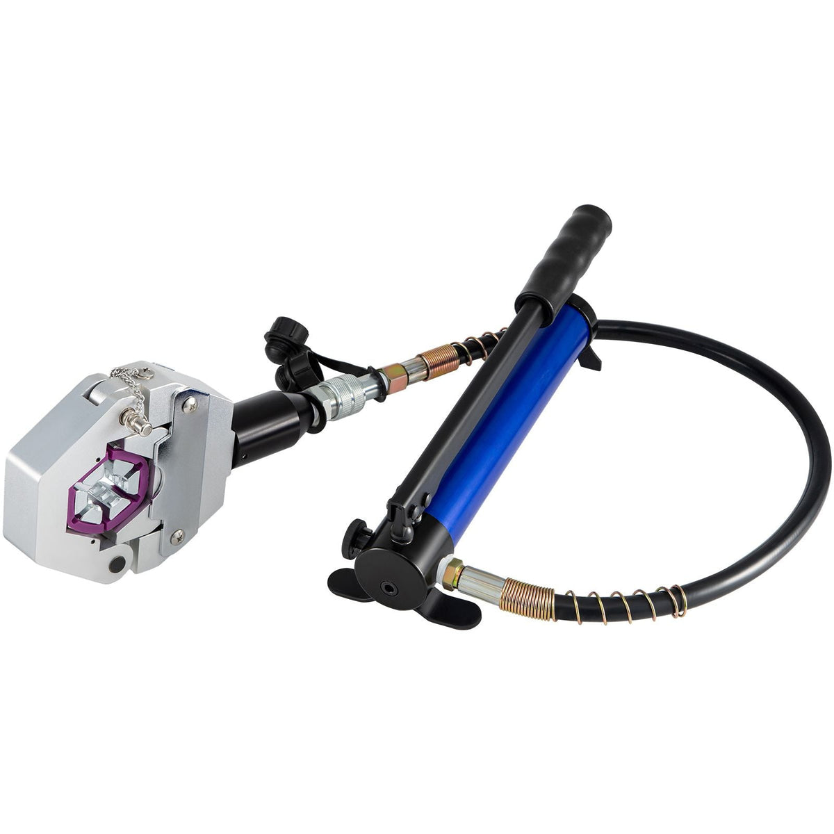 Manually Operated AC Hose Crimper FS-7842B Separable Hydraulic Hose Crimper Kit Manual Piston Valve For Aluminum Pump Air Conditioning Repair with 7 Dies Whole Set Handheld AC Hose