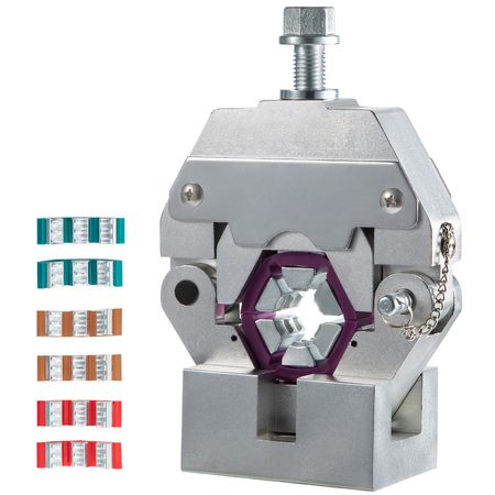 Manually Operated AC Hose Crimper Hydra-Krimp 71550 Manual AC Hose Crimper Kit Air Conditioning Repair Handheld AC Hose Crimping Tool with 4 Dies