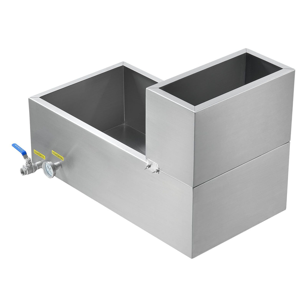 Maple Syrup Evaporator Pan, 19.6 Gallon, 285 Cups of 8.8oz Maple Syrup, Flat Evaporator Pan with Thermometer, 2 Valves and 3 Heating Methods, 304 Stainless Steel Maple Syrup Pan for Home