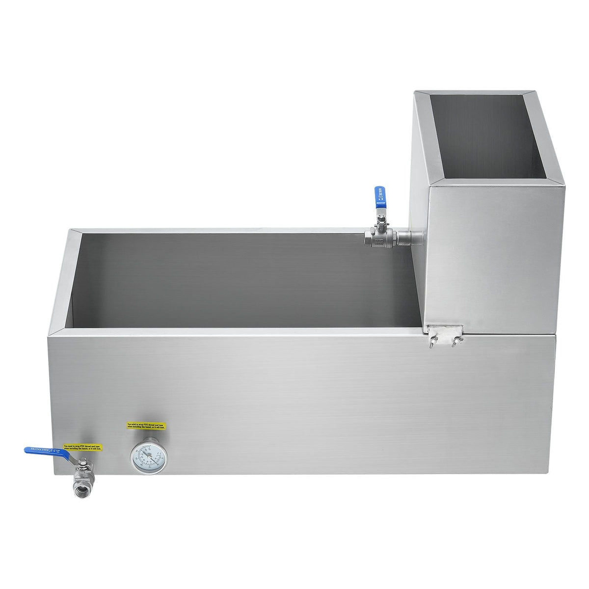 Maple Syrup Evaporator Pan, 19.6 Gallon, 285 Cups of 8.8oz Maple Syrup, Flat Evaporator Pan with Thermometer, 2 Valves and 3 Heating Methods, 304 Stainless Steel Maple Syrup Pan for Home