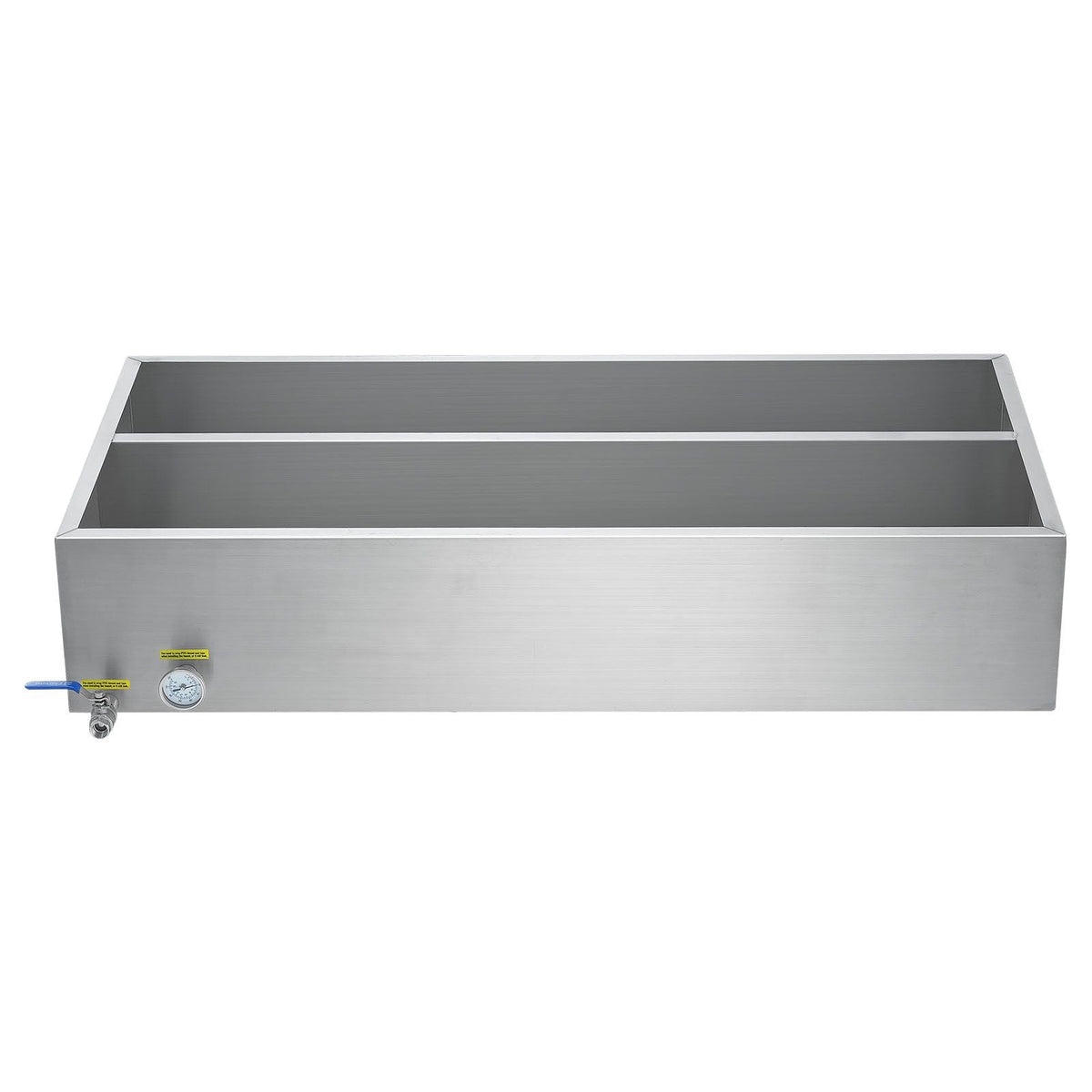 Maple Syrup Evaporator Pan, 47 Gallon, 683 Cups of 8.8oz Maple Syrup, Flat Evaporator Pan with Thermometer, 1 Valve and 3 Heating Methods, 304 Stainless Steel Maple Syrup Pan for Home, Outdoor