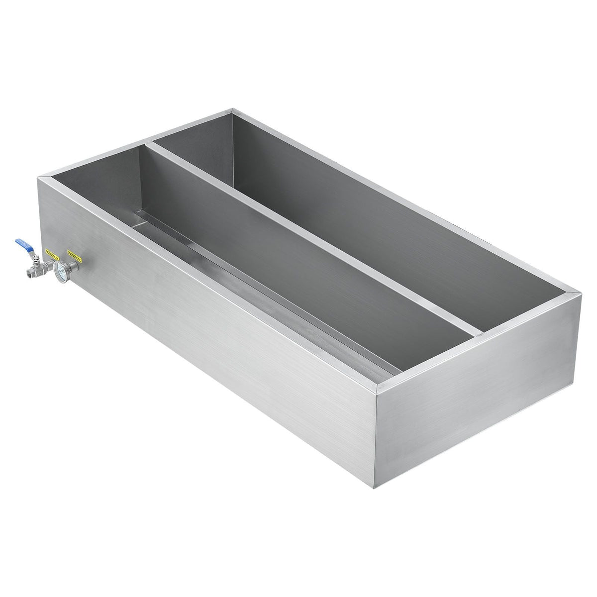 Maple Syrup Evaporator Pan, 47 Gallon, 683 Cups of 8.8oz Maple Syrup, Flat Evaporator Pan with Thermometer, 1 Valve and 3 Heating Methods, 304 Stainless Steel Maple Syrup Pan for Home, Outdoor