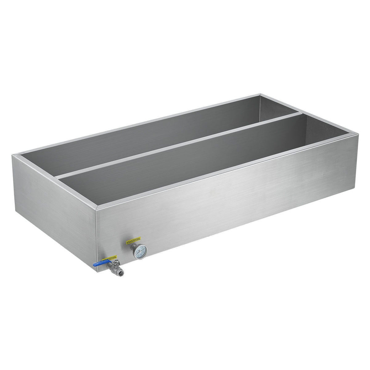 Maple Syrup Evaporator Pan, 47 Gallon, 683 Cups of 8.8oz Maple Syrup, Flat Evaporator Pan with Thermometer, 1 Valve and 3 Heating Methods, 304 Stainless Steel Maple Syrup Pan for Home, Outdoor