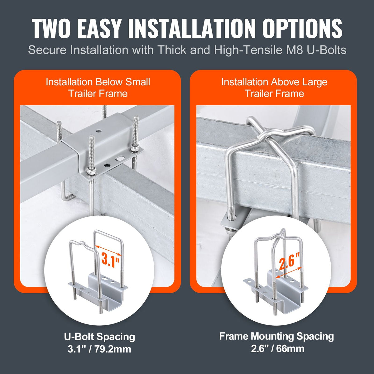 Marine Trailer Guide Set, 20.5' Flexibly Adjustable Poles, Pair of Steel Anti-Rust Guides, Durable Roller Support for Ski, Fishing, or Sailboat Trailers 2024