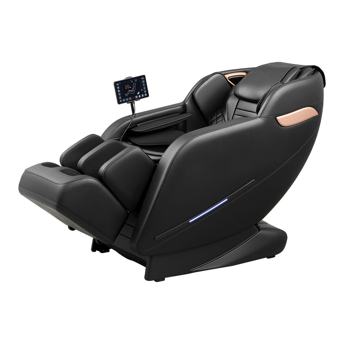 Massage Chair, 3D Zero-Gravity Full Body Massage Chair with Extendable Footrest, Automatic Modes, Airbags, Waist & Leg Heating, Bluetooth Speaker, Touchscreen Control, for Home and Office Use