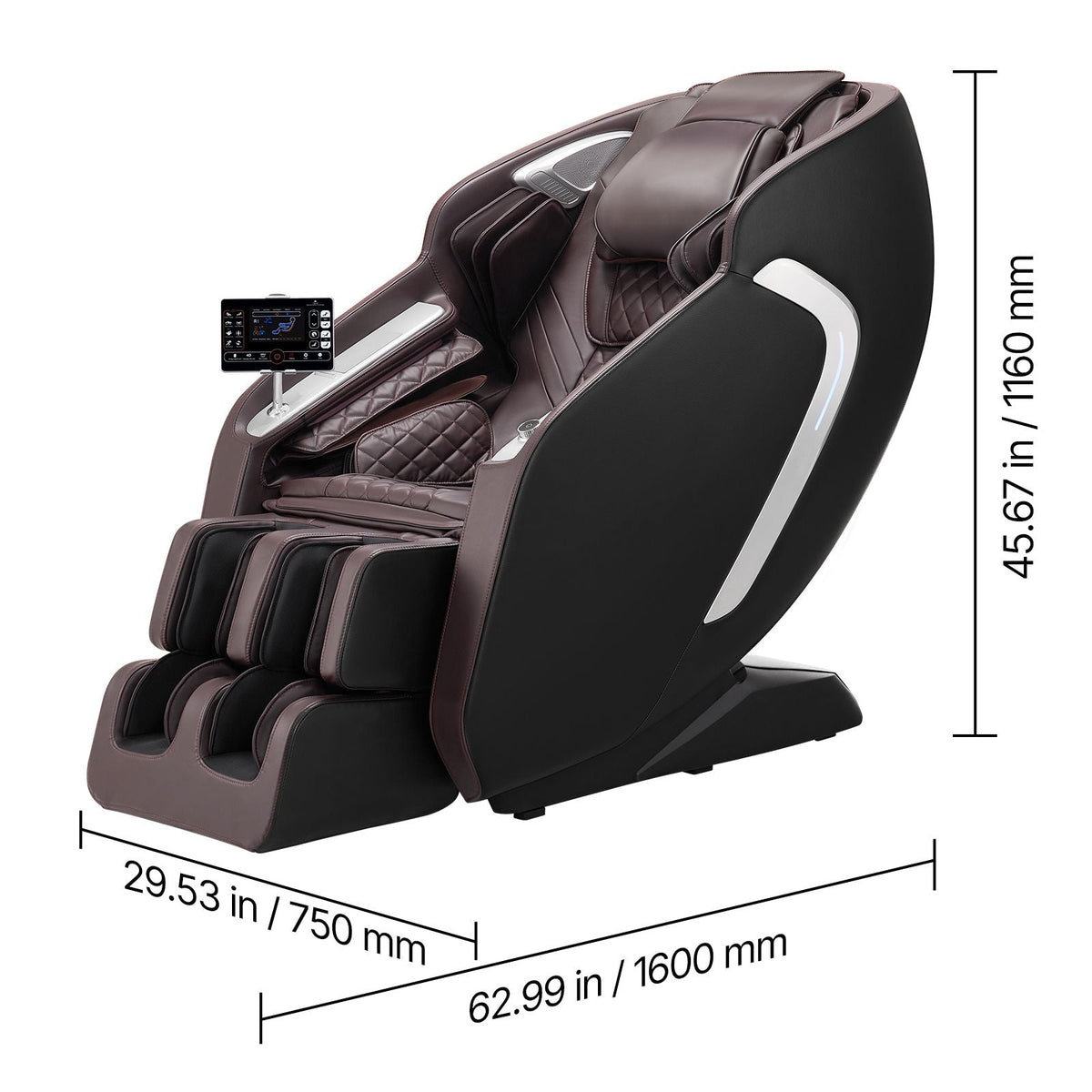 Massage Chair, 4D Full Body Zero Gravity Recliner with SL Track, Yoga Stretch, AI Voice Control, Heat, Foot Roller, Retractable Pedal, 36 Airbags, LCD, Armrest Controls, Rolling Base