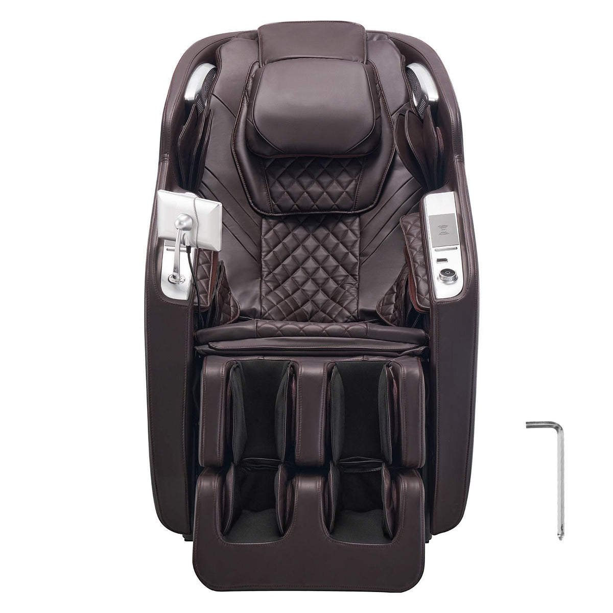 Massage Chair, 4D Full Body Zero Gravity Recliner with SL Track, Yoga Stretch, AI Voice Control, Heat, Foot Roller, Retractable Pedal, 36 Airbags, LCD, Armrest Controls, Rolling Base