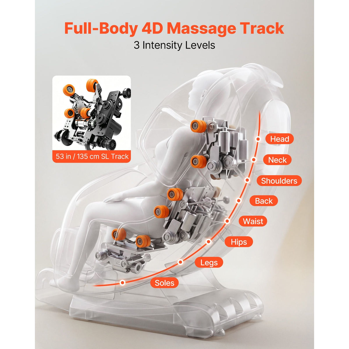 Massage Chair, 4D Zero-Gravity Full Body Massage Chair with Extendable Footrest, Automatic Modes, Airbags, Waist & Leg Heating, Bluetooth Speaker, Touchscreen Control, for Home and Office Use
