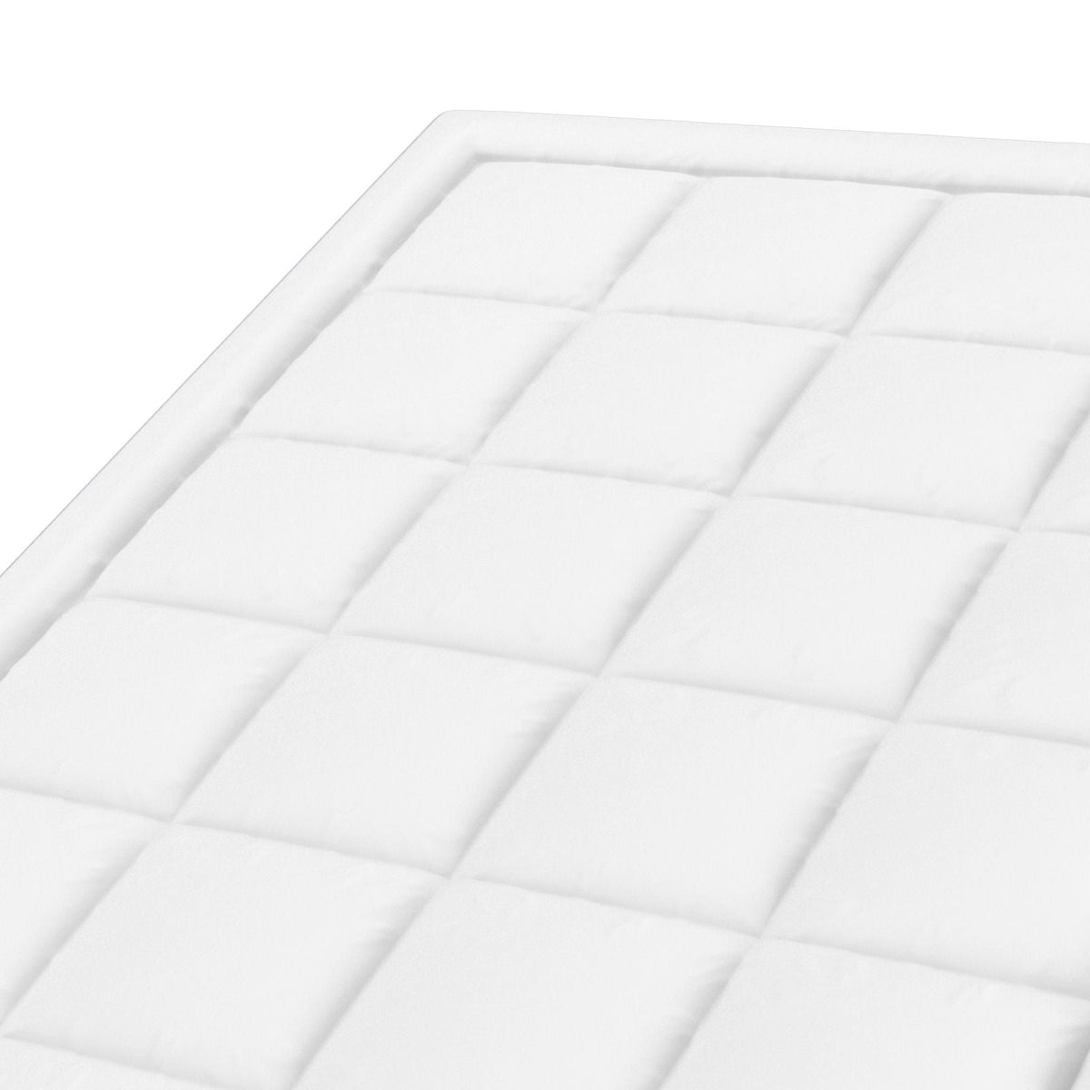 Mattress Topper, Queen Size, 1" Thickness, Fiber Fill Pad with Detachable and Washable Layer, Comfortable Supportive, Cooling, Breathable, with Detachable Bedside Pocket for Holding Small Items