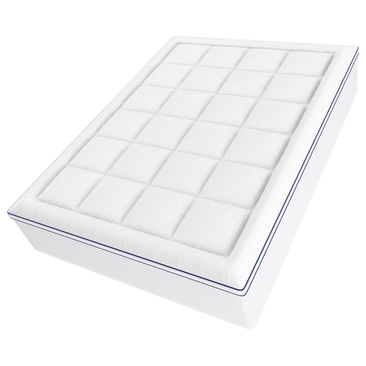 Mattress Topper, Queen Size, 4 in Thickness, Memory Foam, Fiber Fill, Detachable & Washable, Ergonomically Designed for Pressure Relief, Comfortable Cooling & Breathable, Ideal for Hot Sleepers