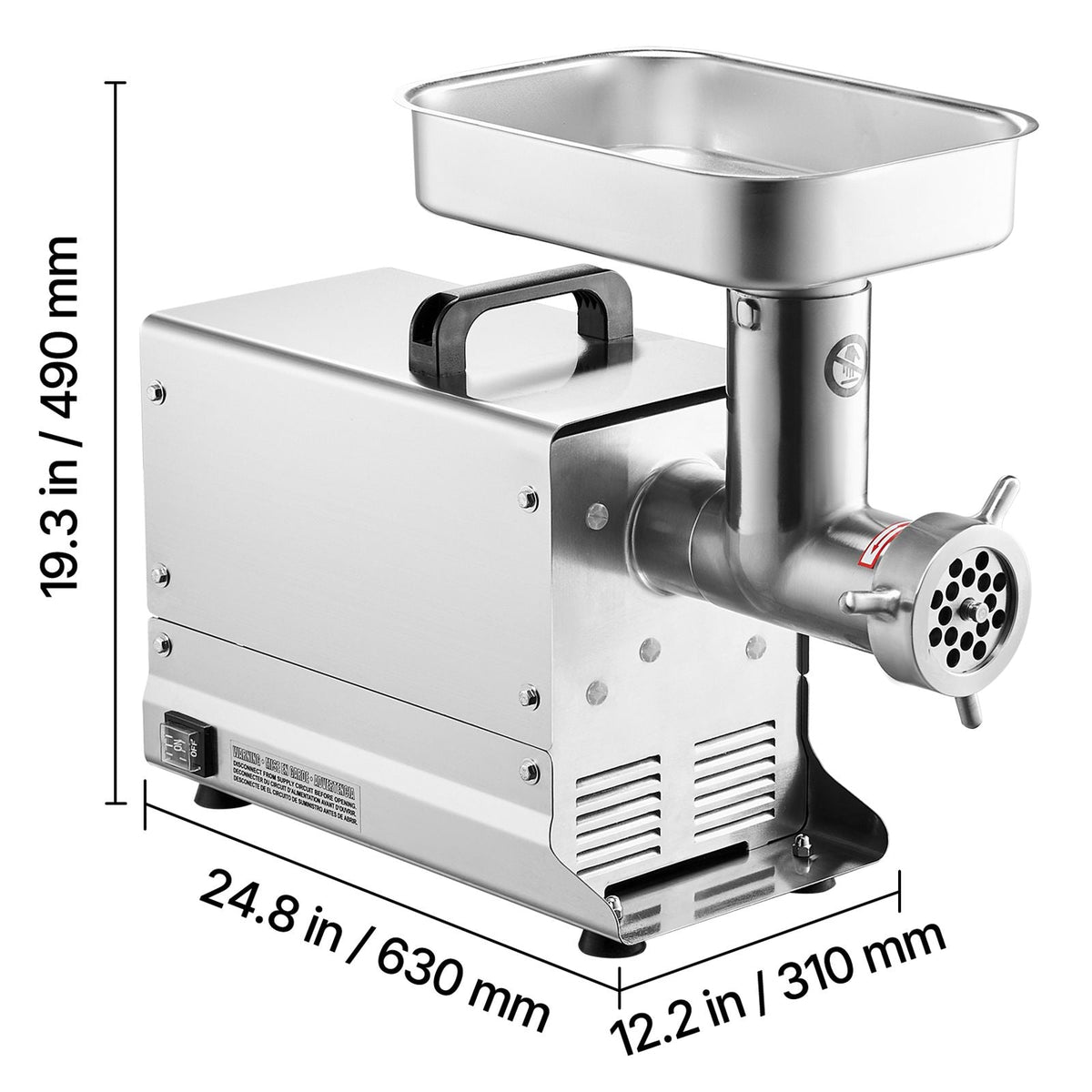 Meat Grinder, 13 Lbs/Min Capacity Electric Meat Grinders with Blade, Grinding Plate, Sausage Maker, Stainless Steel Commercial Meat Mincer for Kitchen Restaurant Butcher Store