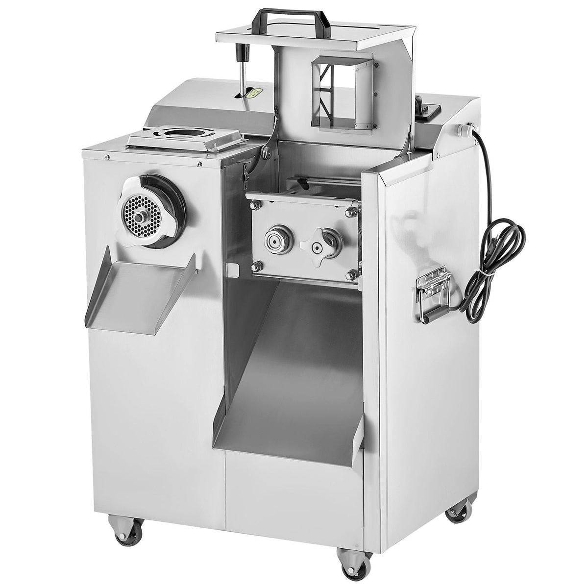 Meat Grinder, 14 Lbs/Min Electric Meat Grinder, Slicer, Sausage Stuffer with Blade, Grinding Plate, Sausage Maker, Stainless Steel Meat Mincer Cabinet for Slice Shred Dice, Restaurant Butcher