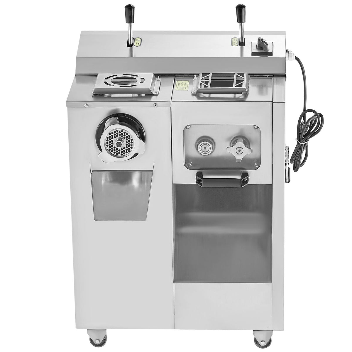 Meat Grinder, 14 Lbs/Min Electric Meat Grinder, Slicer, Sausage Stuffer with Blade, Grinding Plate, Sausage Maker, Stainless Steel Meat Mincer Cabinet for Slice Shred Dice, Restaurant Butcher