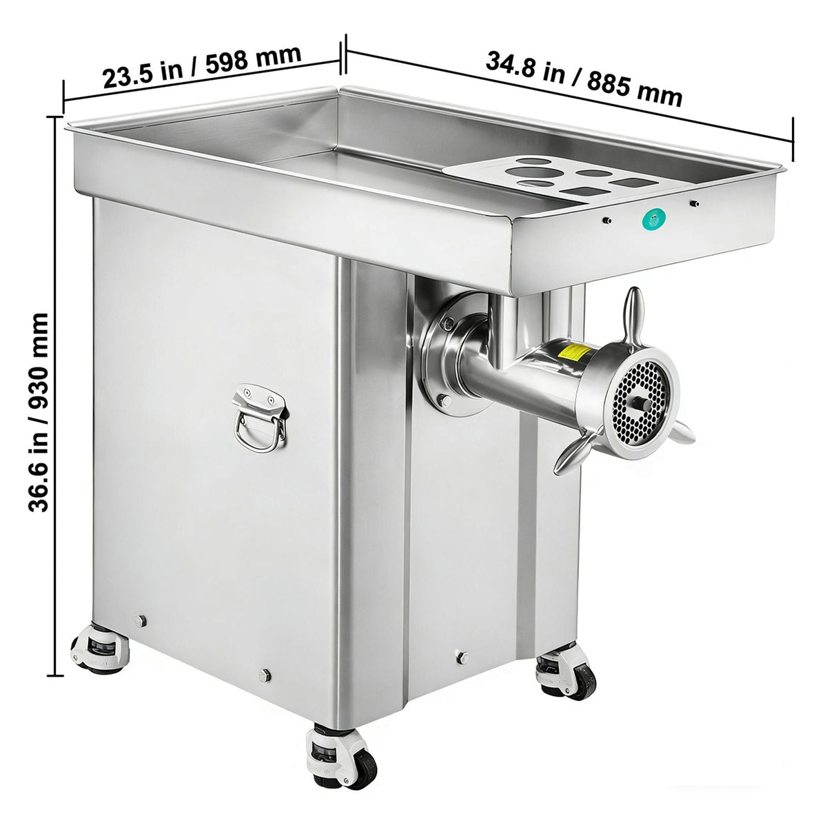 Meat Grinder, 36.7 Lbs/Min Capacity Electric Meat Grinders w/ Blade, Grinding Plate, Sausage Maker, Stainless Steel Commercial Meat Mincer for Kitchen Restaurant Butcher Store