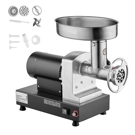 Meat Grinder, 9 Lbs/Min Capacity Electric Meat Grinders with Blade, Grinding Plate, Sausage Maker, Stainless Steel Commercial Meat Mincer for Kitchen Restaurant Butcher Store