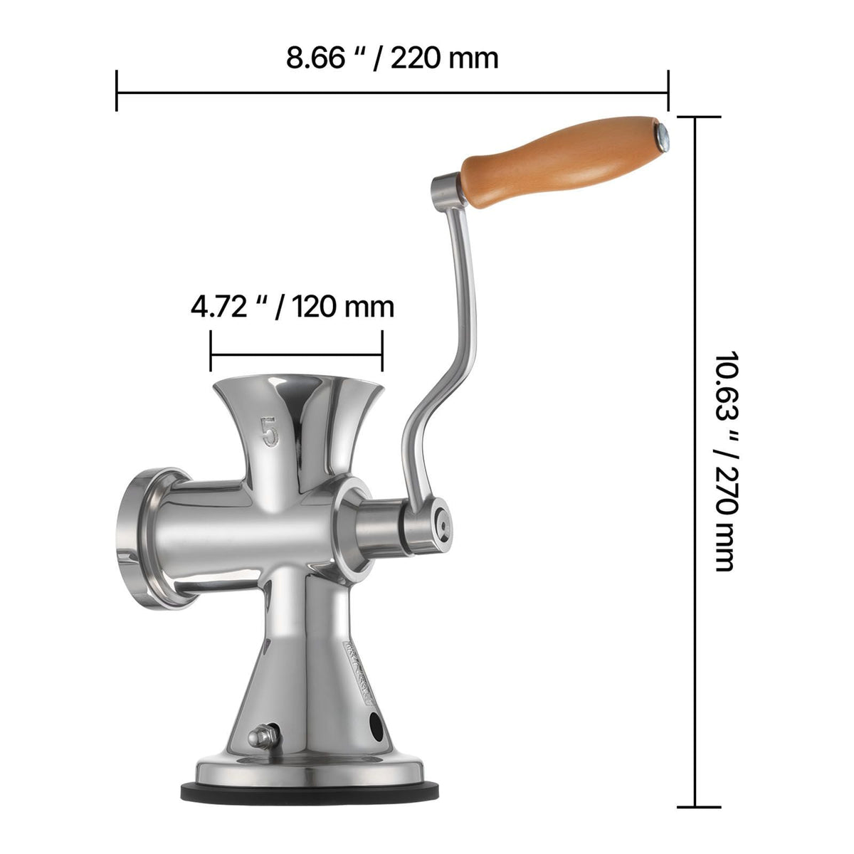 Meat Grinder Manual 304 Stainless Steel Hand Operated Meat Grinder Multifunctional Crank Sausage Maker Coffee Powder Grinder for Household for Beef Chicken Pepper Mushroom Coffee