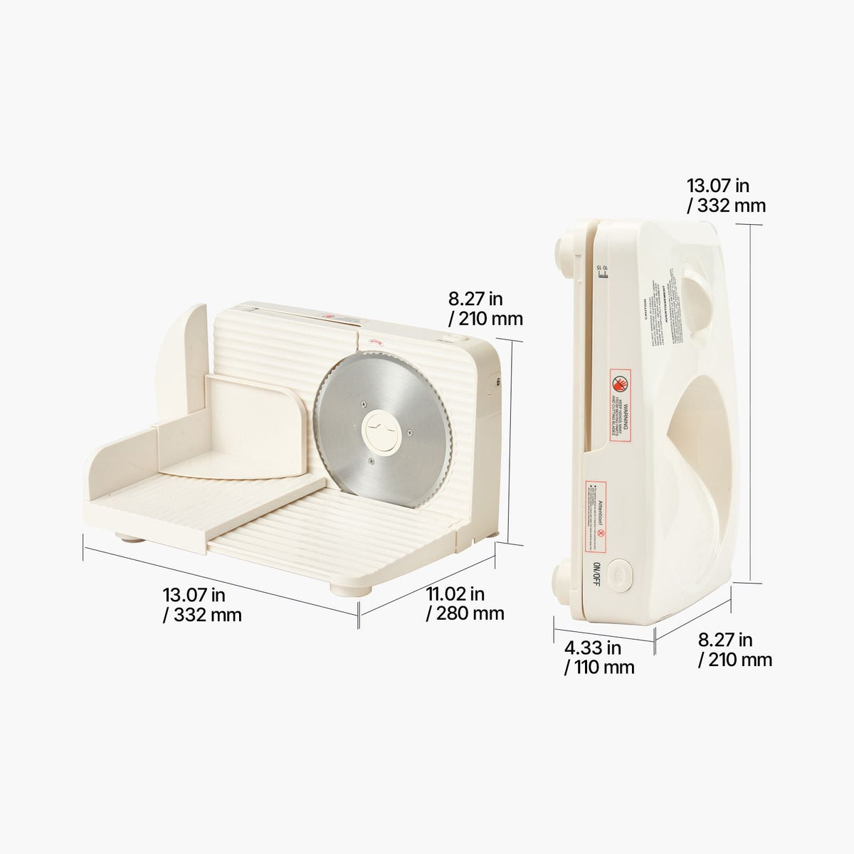 Meat Slicer, 6.7" Foldable Electric Cutter with Dual Security Lock, 0-0.59" Adjustable Thickness, Easy to Clean, 180W Home Food-Slicer for Frozen Meat, Ham, Baguett, Steak