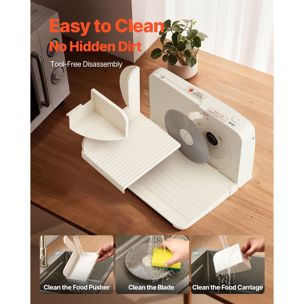 Meat Slicer, 6.7" Foldable Electric Cutter with Dual Security Lock, 0-0.59" Adjustable Thickness, Easy to Clean, 180W Home Food-Slicer for Frozen Meat, Ham, Baguett, Steak