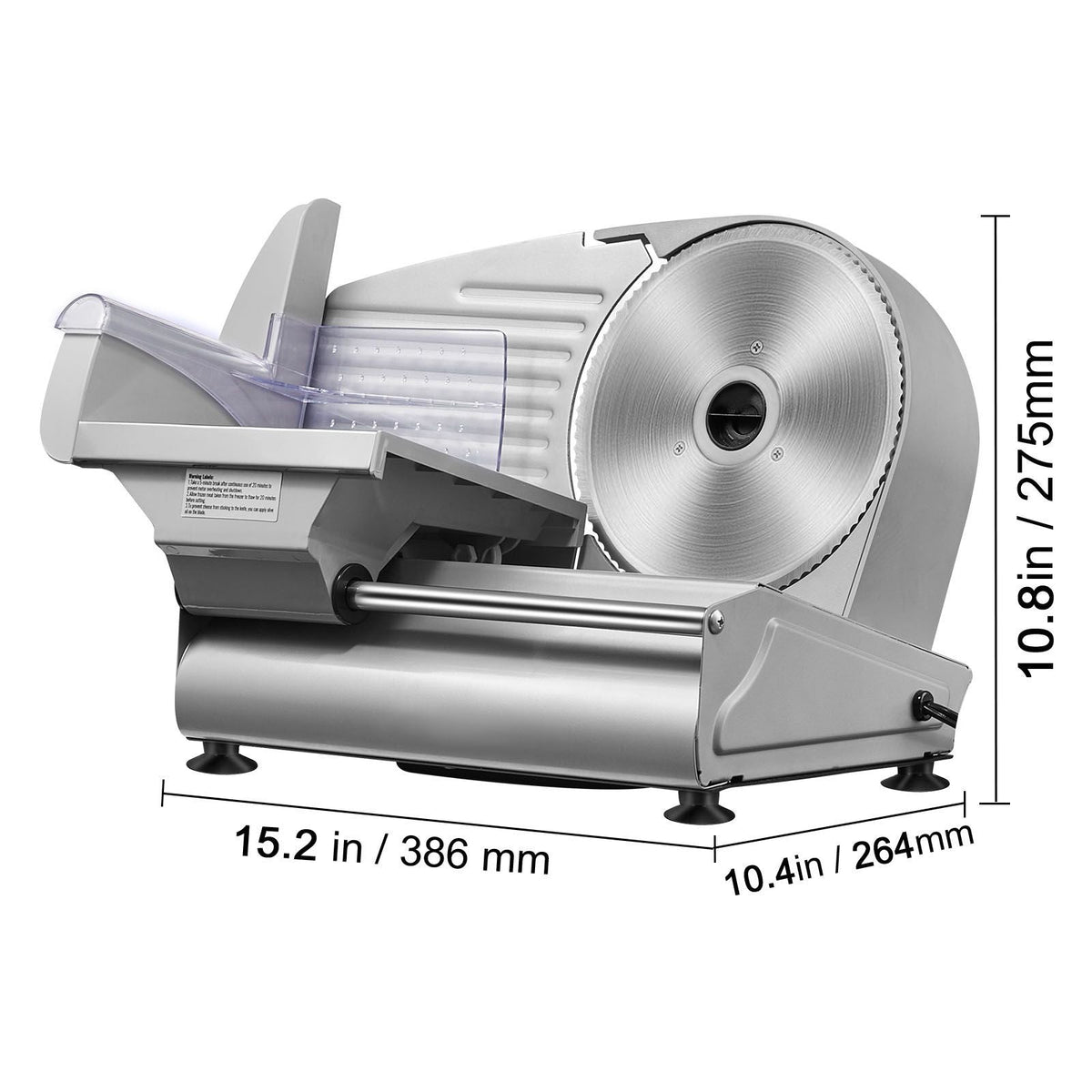 Meat Slicer, 7.5 inch Electric Deli Food Slicer, 180W Meat Cutter with a Premium SUS420 Blade, 0-0.6 inch Adjustable Thickness, Food Slicer Machine for Meat, Hard Bread and Cheese, Home Use