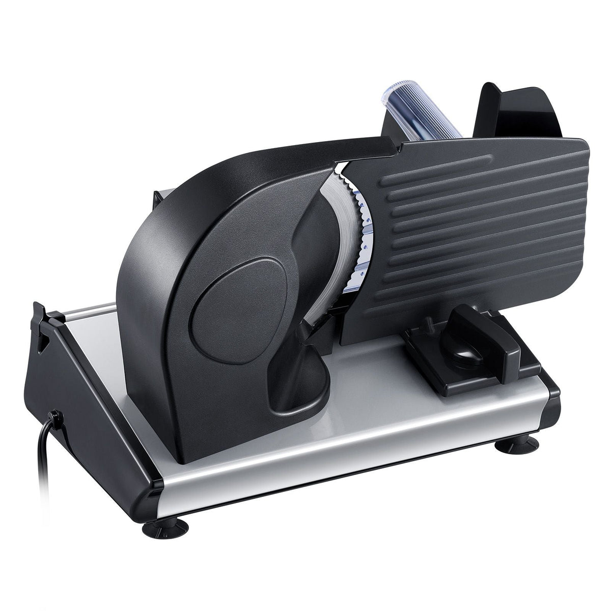 Meat Slicer, 7.5 inch Electric Deli Food Slicer, 180W Meat Cutter with two Premium SUS420 Blades, 0-0.6 inch Adjustable Thickness, Food Slicer Machine for Meat, Hard Bread and Cheese, Home Use