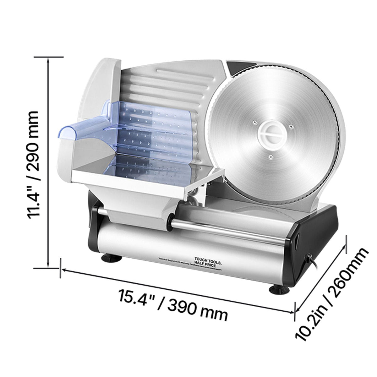 Meat Slicer, 8.7 inch Electric Deli Food Slicer, 180W Meat Cutter with Two Premium SUS420 Blades, 0-0.6 inch Adjustable Thickness, Food Slicer Machine for Meat, Hard Bread and Cheese, Home Use