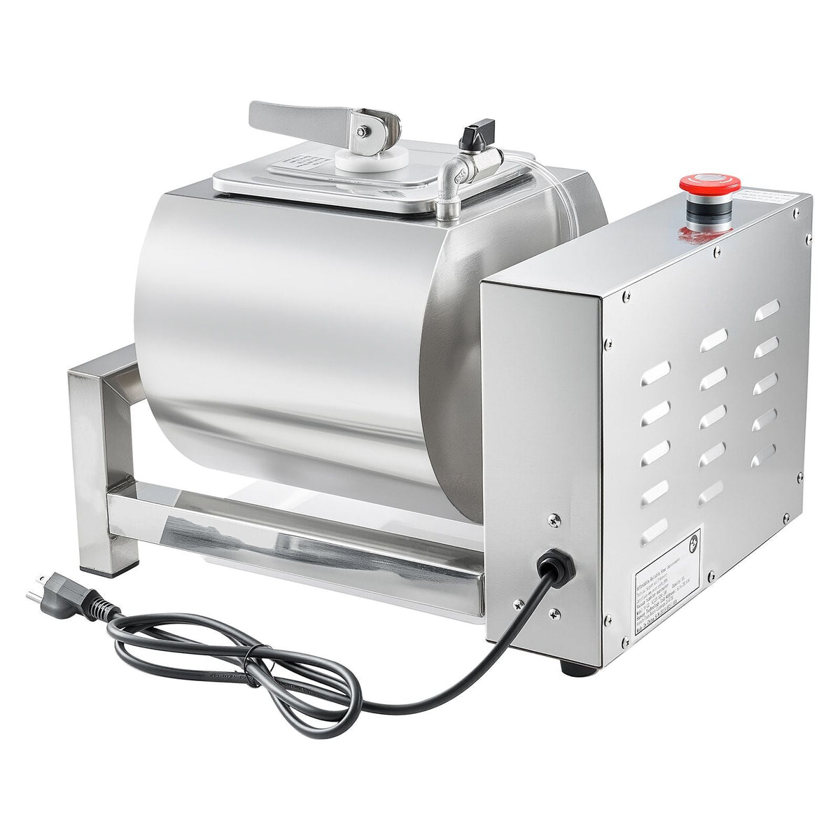 Meat Tumbler Marinator, 10L Vacuum Tumbler Marinating Machine with Automatic Bidirectional Rotation, Stainless Steel Vacuum Curing Machine for Chicken Steak Pork, Home & Commercial Use