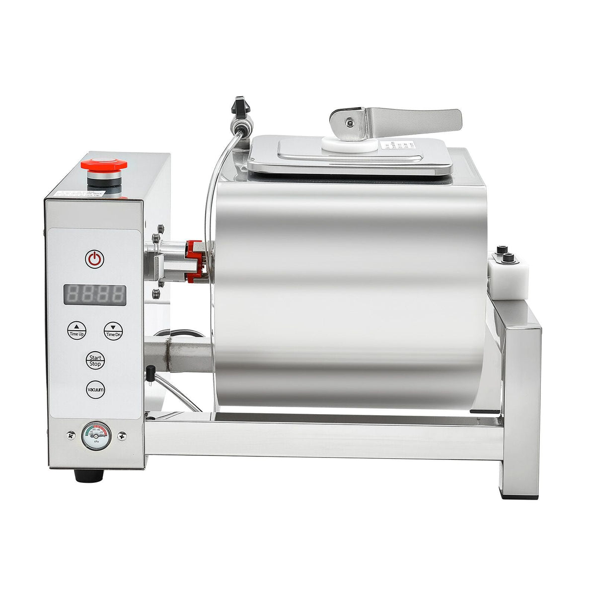 Meat Tumbler Marinator, 10L Vacuum Tumbler Marinating Machine with Automatic Bidirectional Rotation, Stainless Steel Vacuum Curing Machine for Chicken Steak Pork, Home & Commercial Use