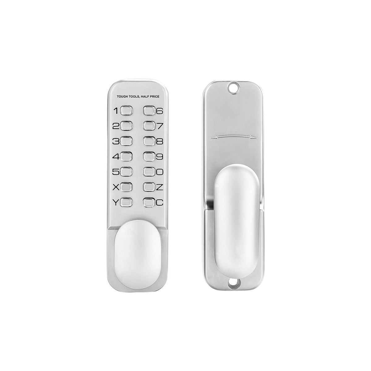 Mechanical Keyless Entry Door Lock, 14 Key Mechanical Door Lock, Mechanical Keypad Door Knob, Single-Side Stainless Steel Waterproof Keyless Gate Lock, for Home Office Outdoor Fence Garage Yard