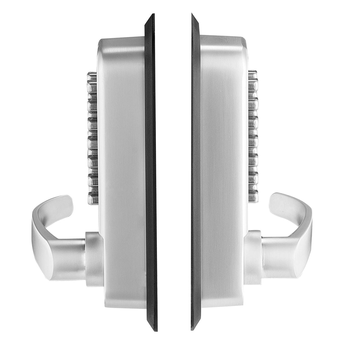 Mechanical Keyless Entry Door Lock, 14 Key Mechanical Door Lock, Mechanical Keypad Door Lock with Handle, Double-Sided Stainless Steel Waterproof Keyless Gate Lock, for Home Office Yard, Sliver