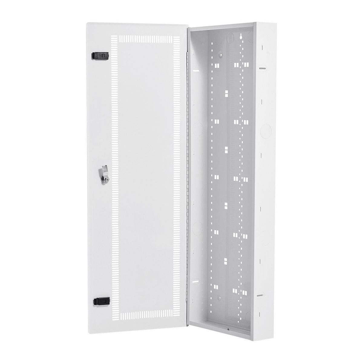 Media Enclosure, 42-Inch, Structured Media Center with Vented Hinged Door, Cable Management Box, Structured Wiring Multi-Media Cabinet, Recessed Electrical Media Box, for Network Distribution