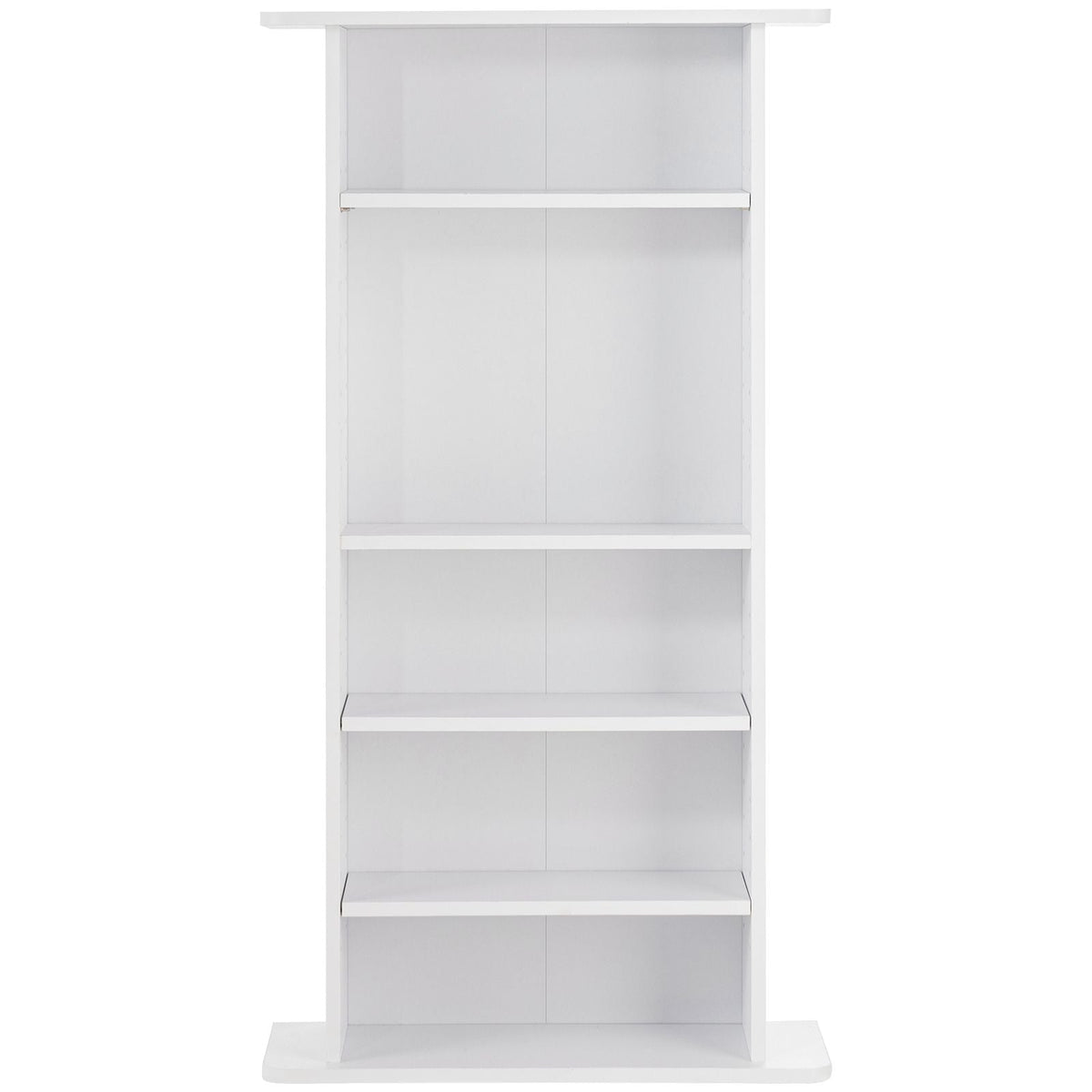Media Storage Cabinet, 5-layer DVD Shelf Holds up to 240 CDs, Adjustable CD Shelves, Protects & Organizes Music, Movie, Video Games or Memorabilia Collections, White