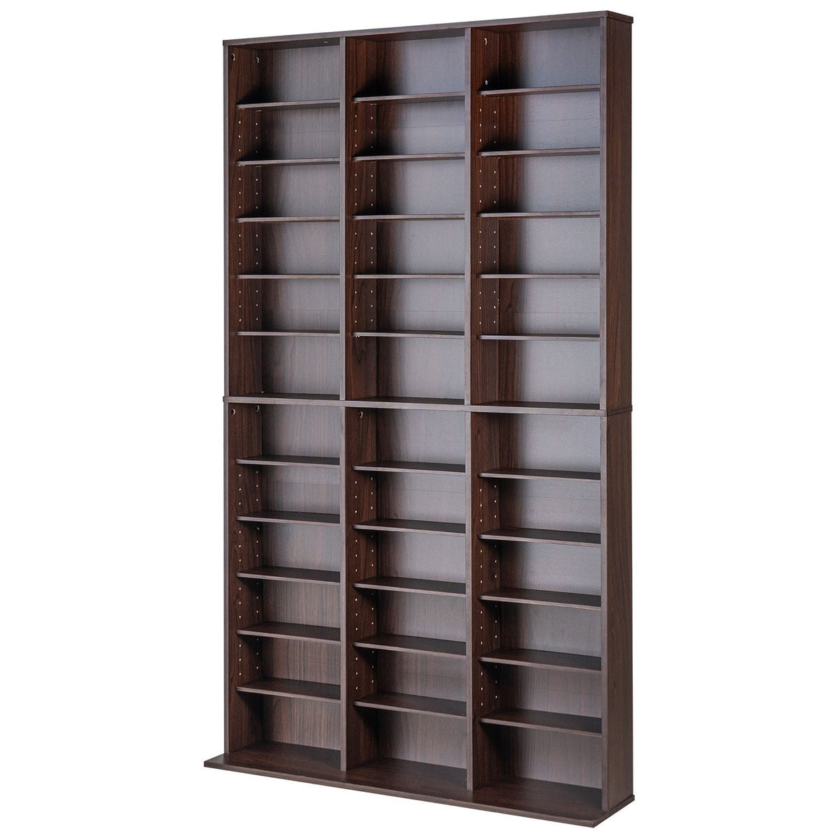 Media Storage Cabinet, Adjustable DVD Cabinet, CD Storage Holds up to 1080 CDs, Protects & Organizes Music, Movie, Video Games or Memorabilia Collections-Espresso