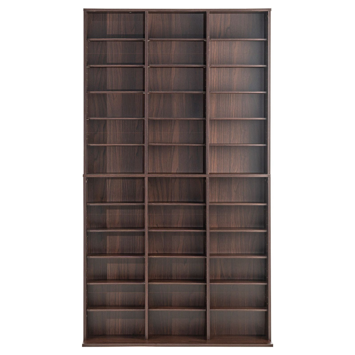 Media Storage Cabinet, Adjustable DVD Cabinet, CD Storage Holds up to 1080 CDs, Protects & Organizes Music, Movie, Video Games or Memorabilia Collections-Espresso