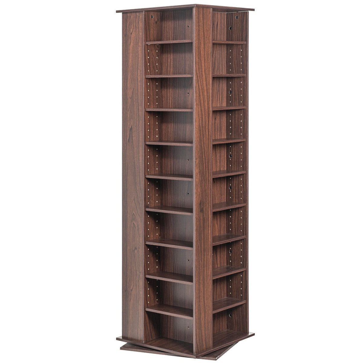 Media Storage Cabinet, Rotating Media Tower, Holds up to 1040 CDs, Protects & Organizes Music, Movie, Video Games or Memorabilia Collections- Espresso