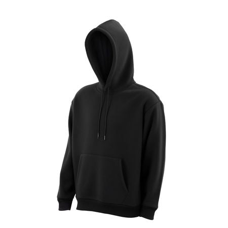 Men Pullover Hoodie, Medium Size, Fleece Long Sleeve Comfy Casual Basic Pullover Hooded Sweatshirt, Warm & Skin-friendly, Practical & Trendy, Black Hoodie with Large Pocket for Fall & Winter