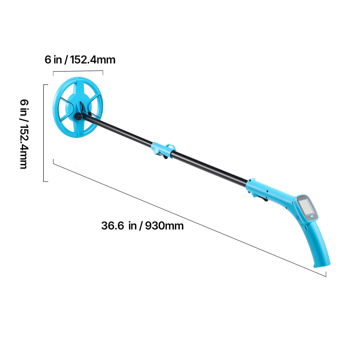 Metal Detector, 4", Lightweight Metal Detector with LCD Display, 6" IP68 Waterproof Search Coil, Adjustable 25.6"-36.6" High Accuracy Gold Detector, Easy to Use, for Detecting Gold Exploration