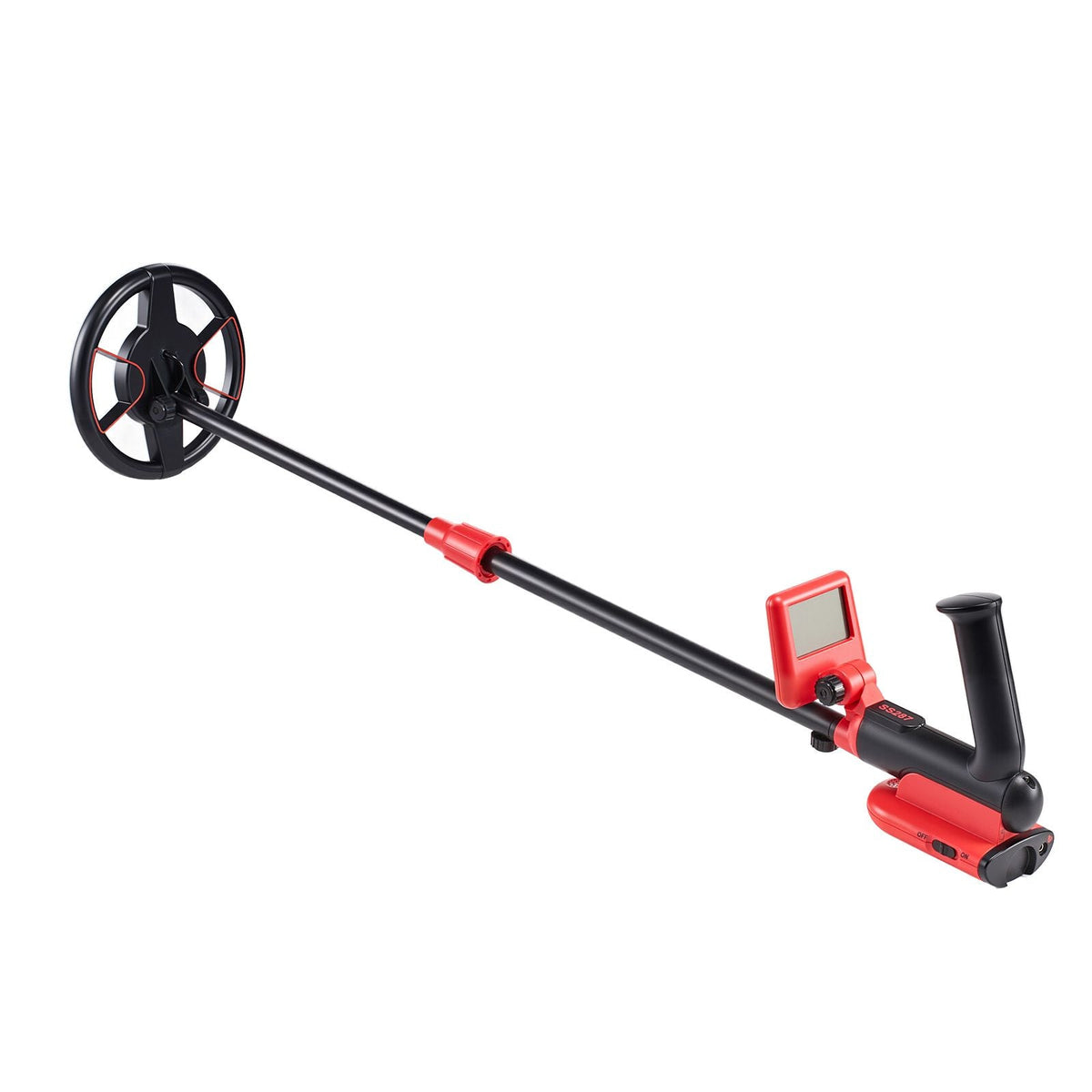 Metal Detector, 6", Lightweight Metal Detector with LCD Display, IP68 Waterproof Search Coil, Adjustable 22.8"-33.8" High Accuracy Gold Detector, Easy to Use, for Detecting Gold Treasure Hunting