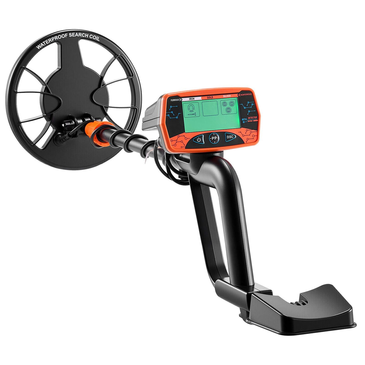 Metal Detector for Adults, 8", Professional High Accuracy Gold Detector, IP68 Waterproof Search Coil with Display, Headphones, 3 Modes, Adjustable Length, for Detecting Gold Treasure Hunting