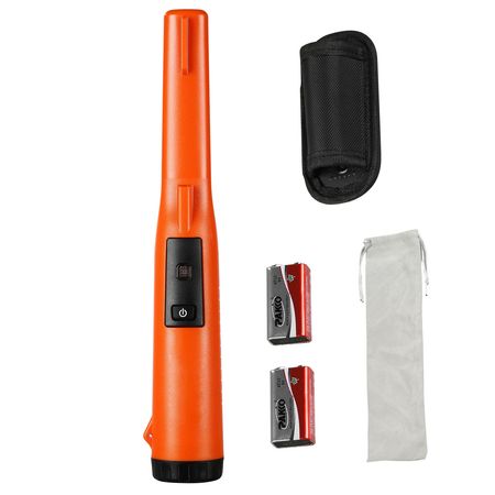 Metal Detector Pinpointer, IP68 Fully Waterproof Handheld Pin Pointer Wand, 4.5" Detection Depth, 3 Modes, Professional Treasure Hunting Probe with Holster and 9V Battery, for Adults and Kids