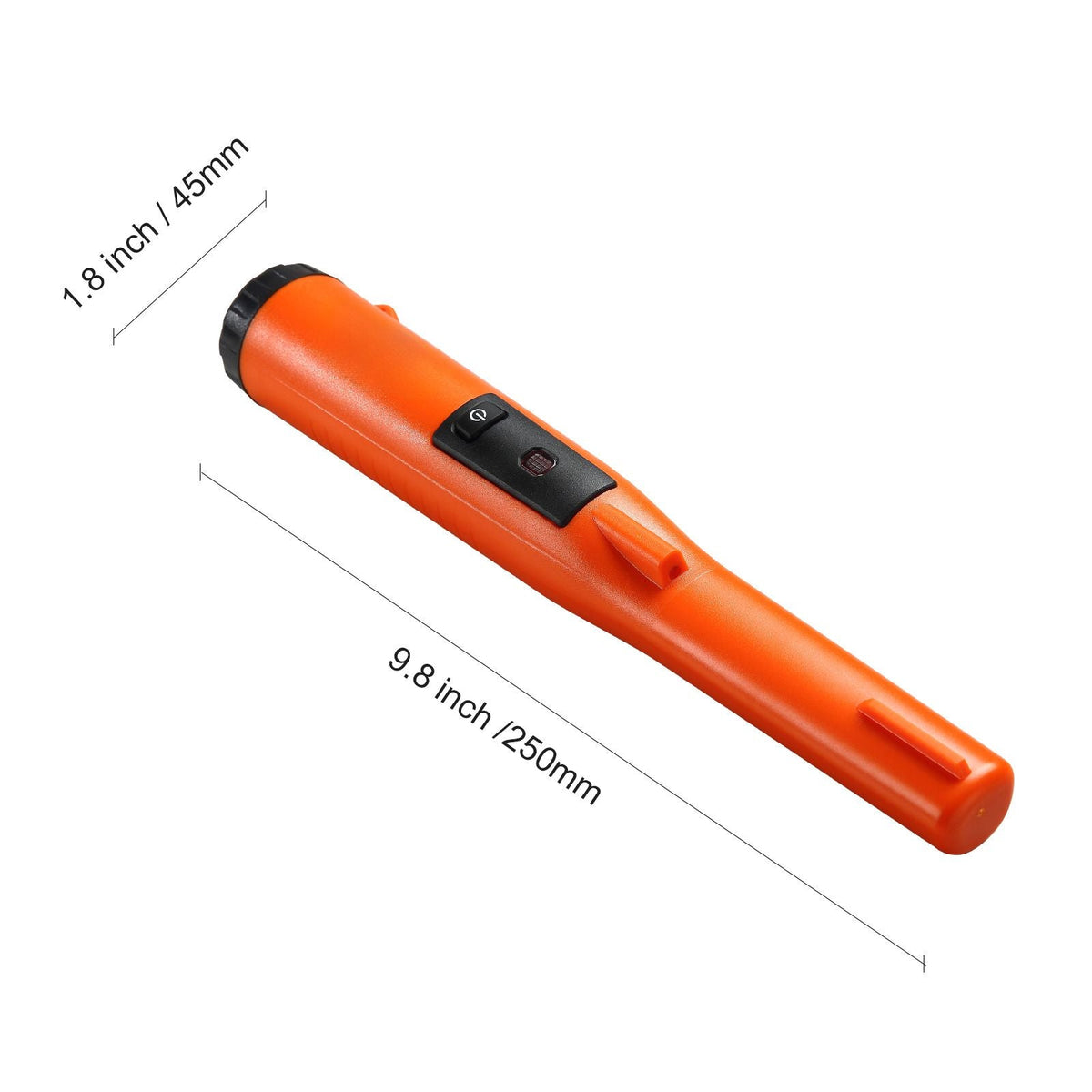 Metal Detector Pinpointer, IP68 Fully Waterproof Handheld Pin Pointer Wand, 4.5" Detection Depth, 3 Modes, Professional Treasure Hunting Probe with Holster and 9V Battery, for Adults and Kids