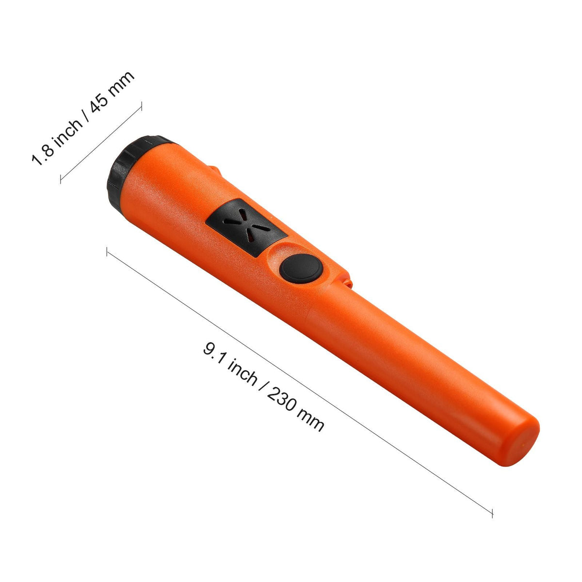 Metal Detector Pinpointer, Partial Waterproof Handheld Pin Pointer Wand, 1.96" Detection Depth, 3 Modes, Treasure Hunting Probe with Holster, Waterproof Bag and 9V Battery, for Adults and Kids